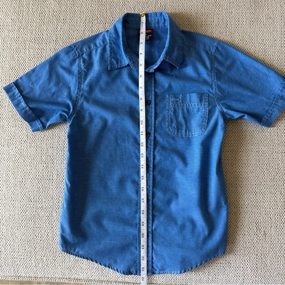 Wrangler Boy’s S/S Blue Striped Button Up Size M8 - Picture 7 of 7